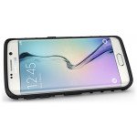 Wholesale Samsung Galaxy S6 Edge Rugged Hybrid with Kickstand (Purple)